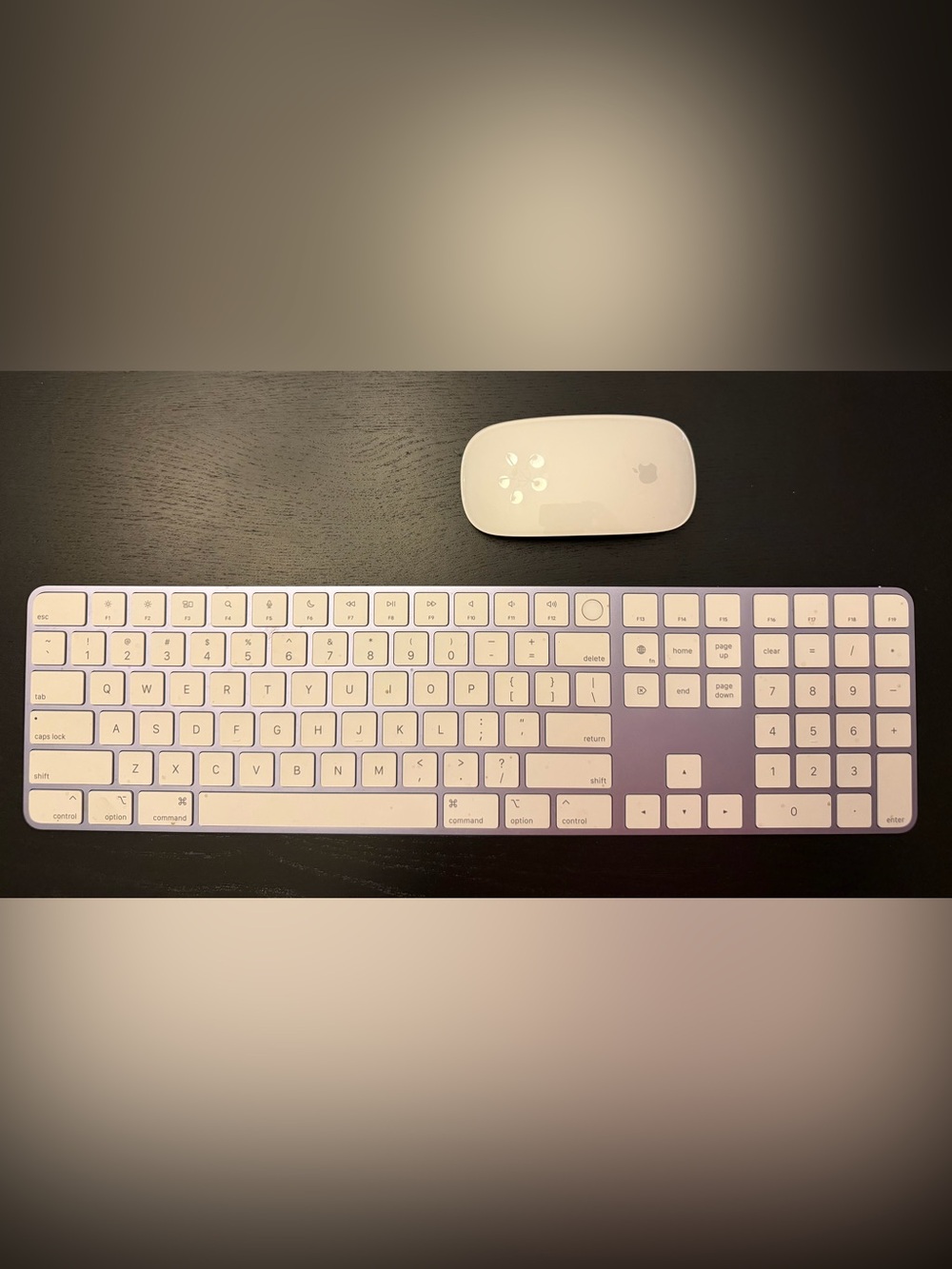 Apple Purple Wireless Keyboard and Mouse